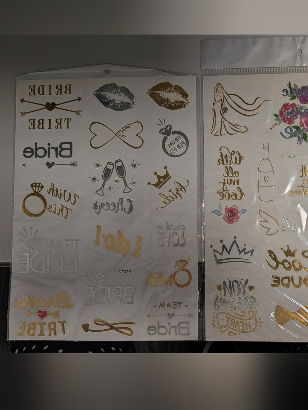 💎 Metallic "Bride Tribe" Temporary Tattoos – Brand New! 💎